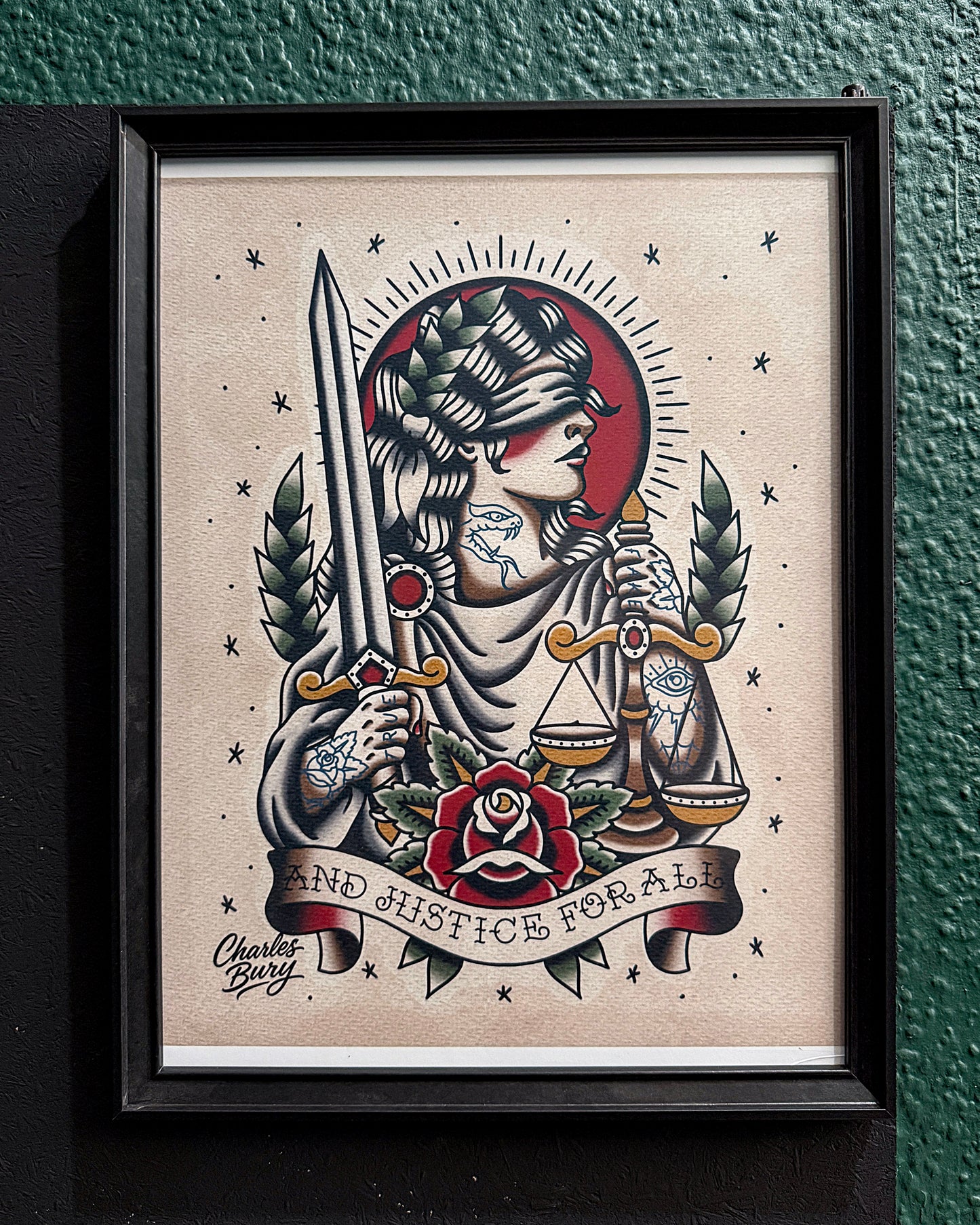 Lady Justice - Tattoo Art Print
