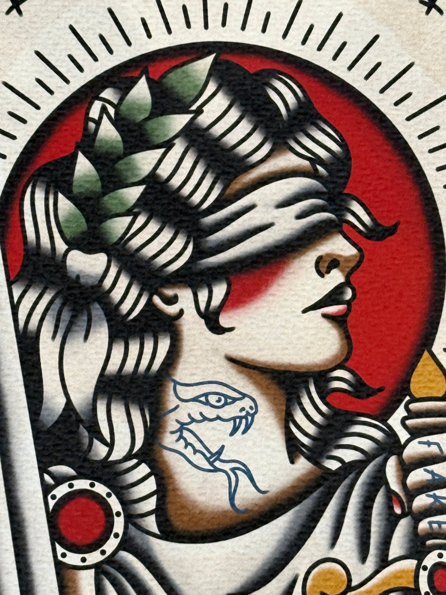 Lady Justice - Tattoo Art Print